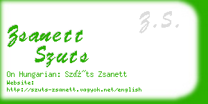 zsanett szuts business card